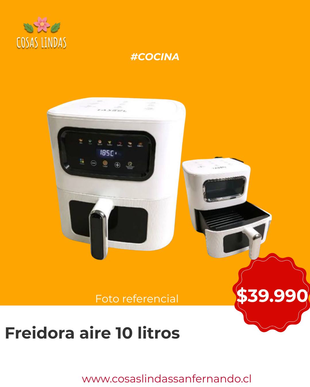 Freidora de Aire 10 Litros