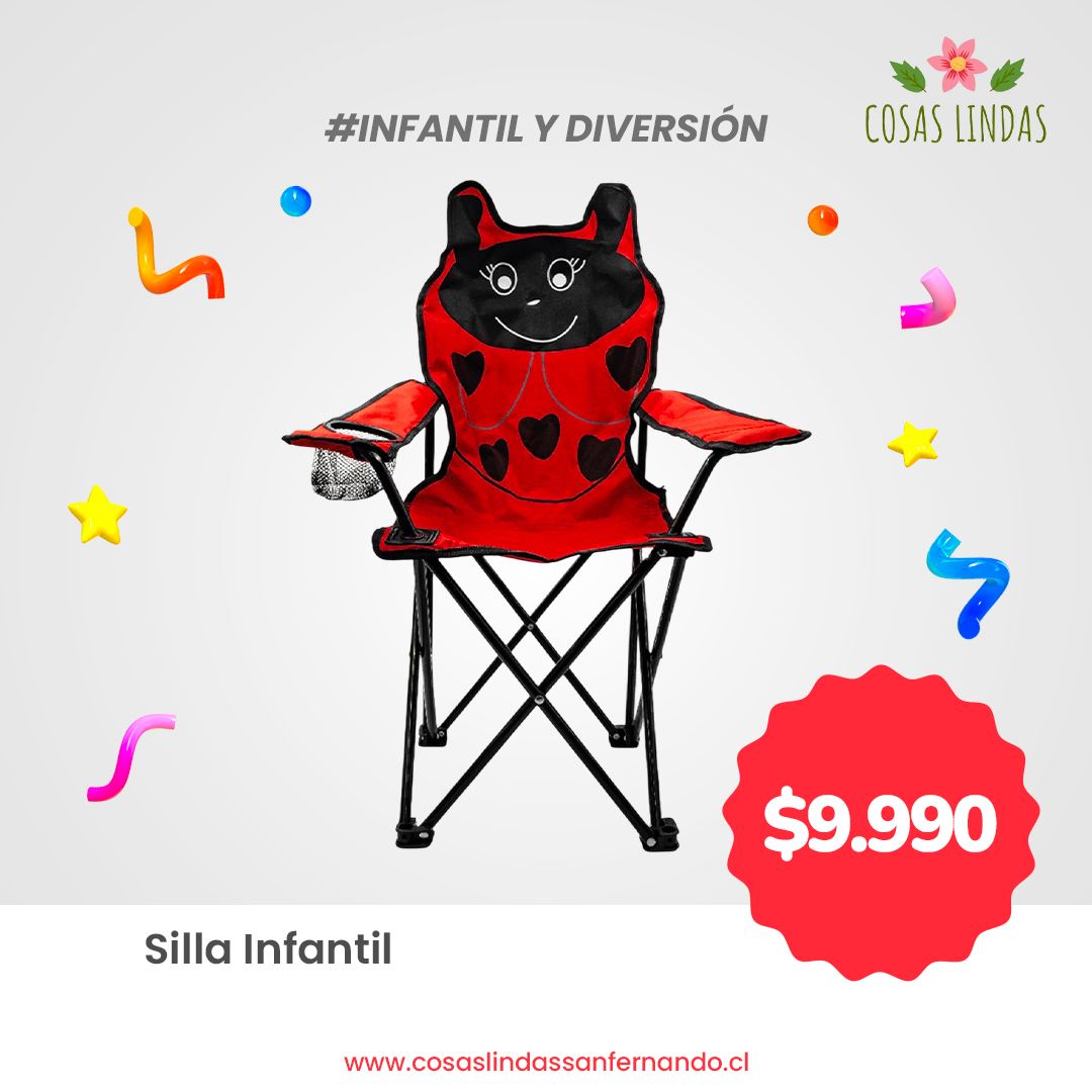 Silla Infantil Plegable Rojo