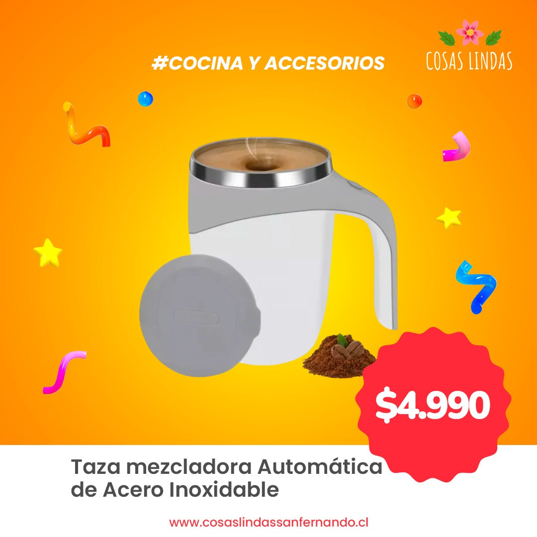 Taza Mezcladora Automática de Acero Inoxidable