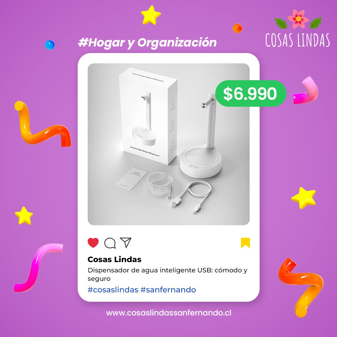 Dispensador de agua inteligente USB: cómodo y seguro