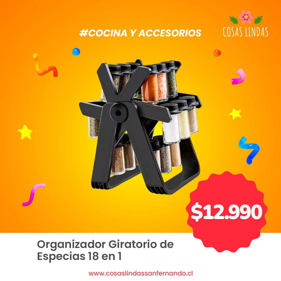 Organizador Giratorio de Especias 18 en 1