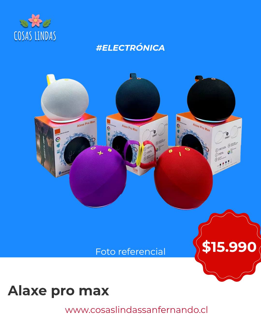 Parlante Inalámbrico Bluetooth Alaxe Pro Max
