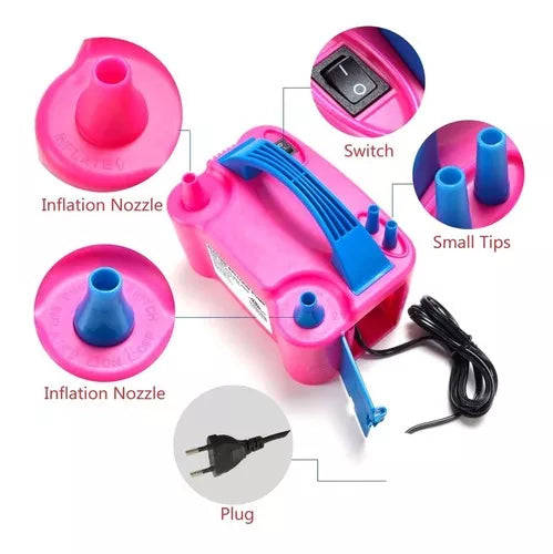 Inflador De Globos Eléctrico 2 Inyectores