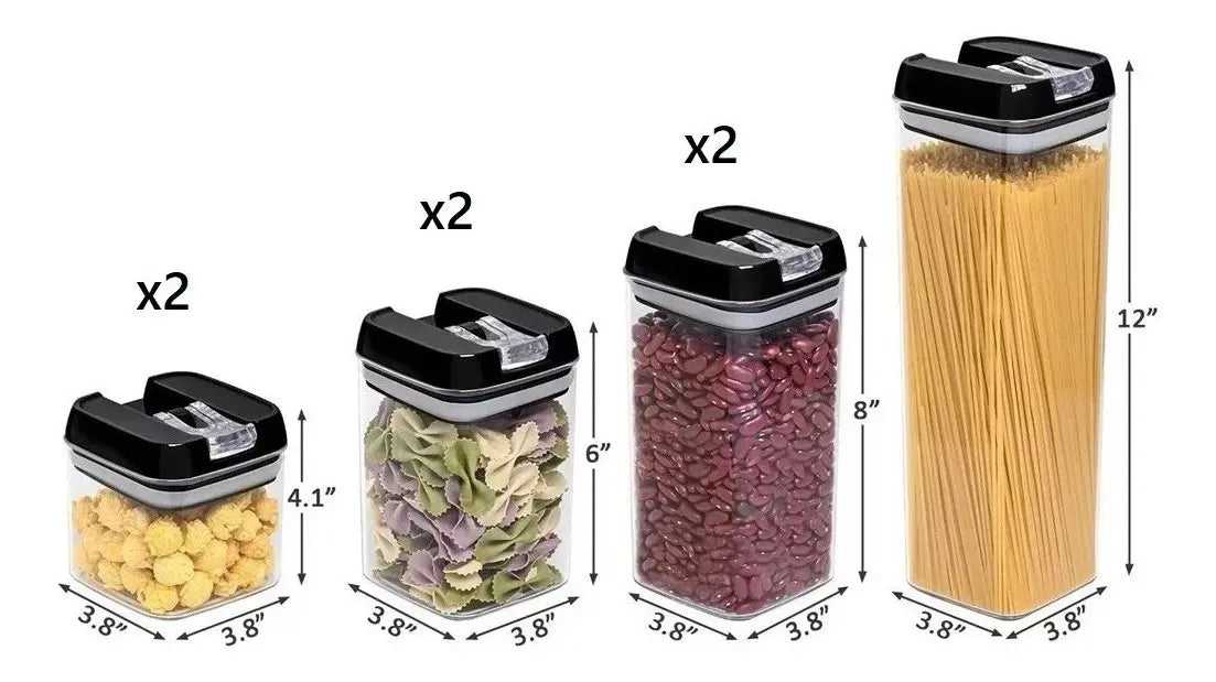 Set de 7 Contenedores Herméticos para Cocina