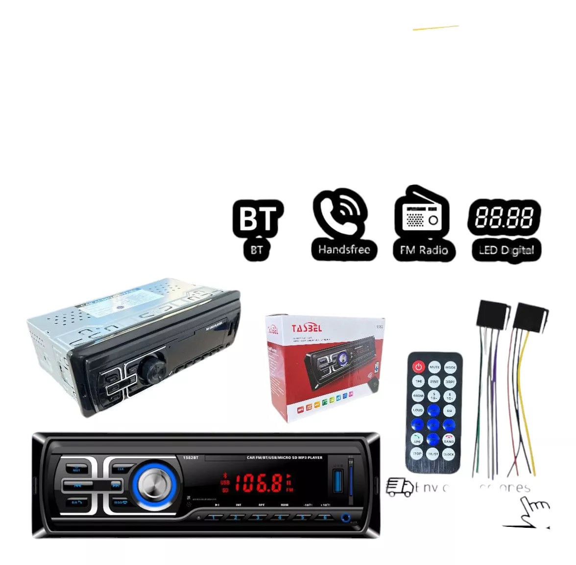 Radio de Auto Bluetooth con Doble USB y Control Remoto