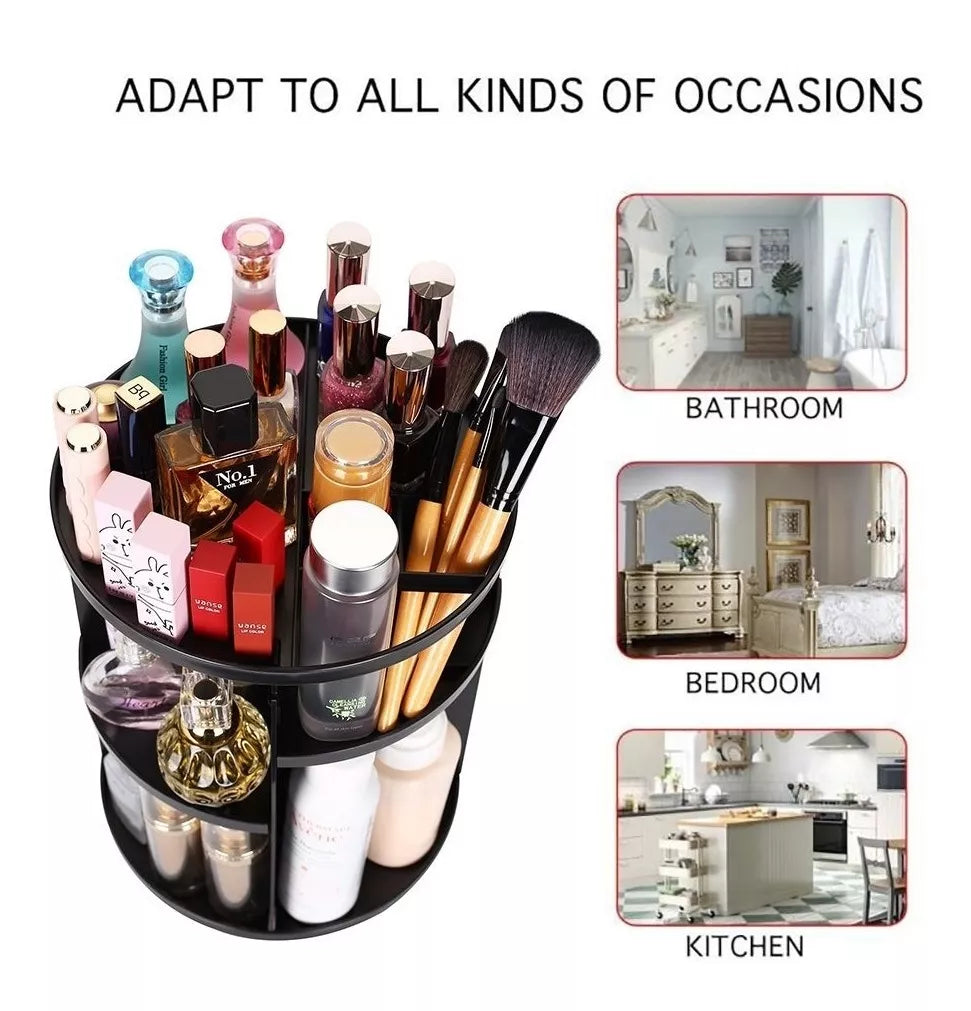Organizador de Maquillaje Cosmetiquero Giratorio 360°