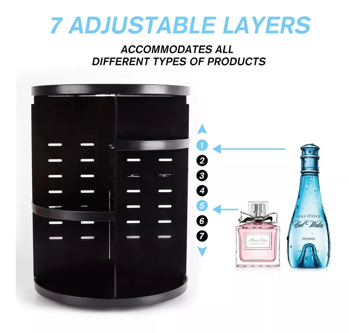 Organizador de Maquillaje Cosmetiquero Giratorio 360°