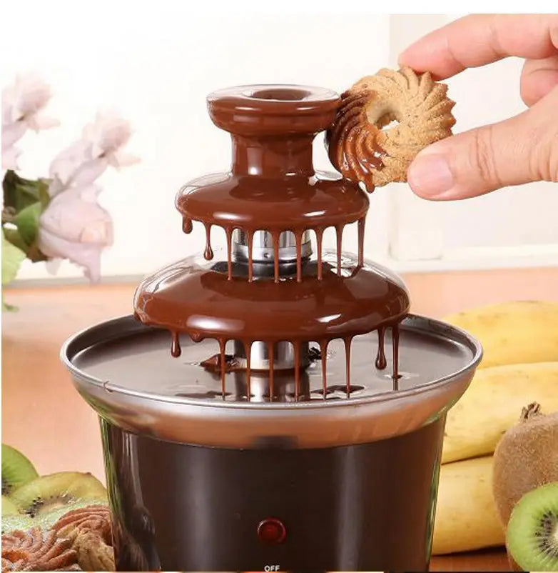 Cascada de Chocolate de 2 Niveles para Reuniones y Fiestas