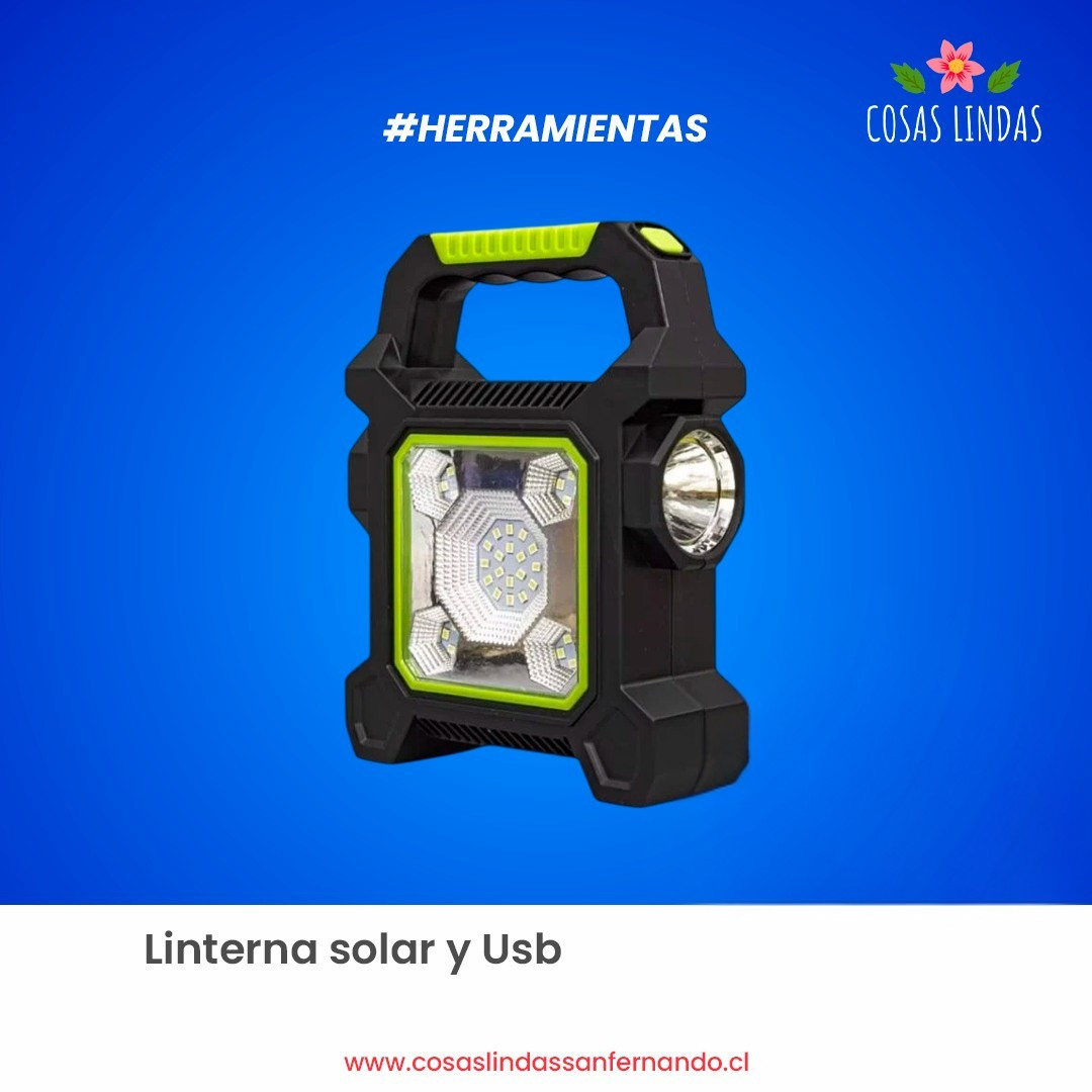 Linterna Solar y USB