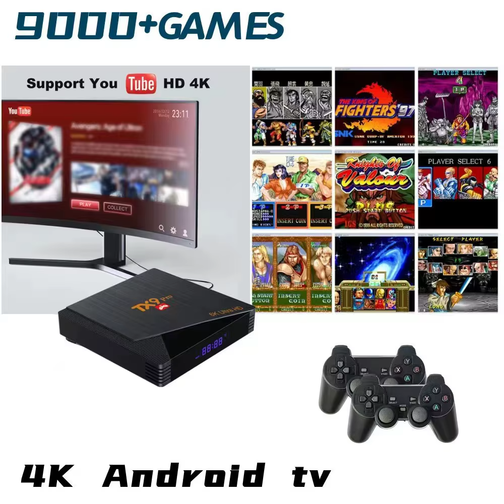 TV BOX + Juegos + 2 Controles