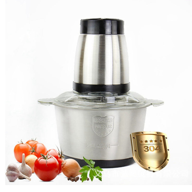 Picadora de Alimentos de Acero Inoxidable 2L | Procesador de Alimentos Eléctrico