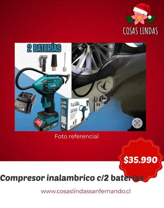 Compresor Inalámbrico 2 Baterías