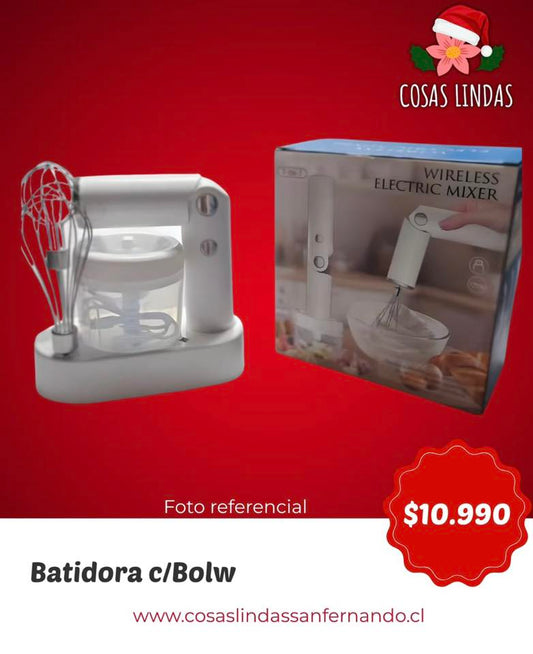 Batidora Recargable con Bowl