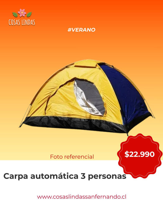 Carpa Armado Automático 3 Personas