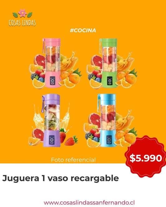 Juguera 1 Vaso Recargable