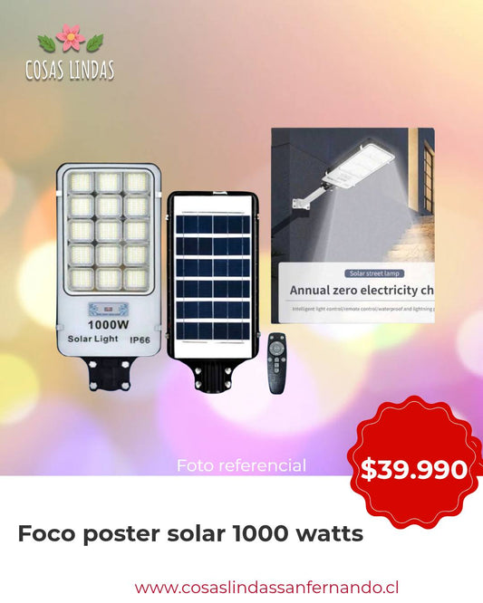 Foco Poste Solar 1000 Watts