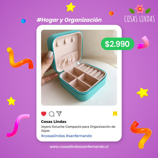 Joyero Estuche Compacto para Organización de Joyas