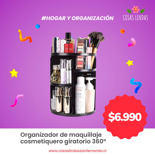 Organizador de Maquillaje Cosmetiquero Giratorio 360°