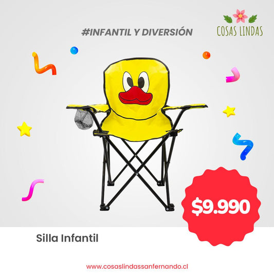 Silla Infantil Plegable Amarillo Patito