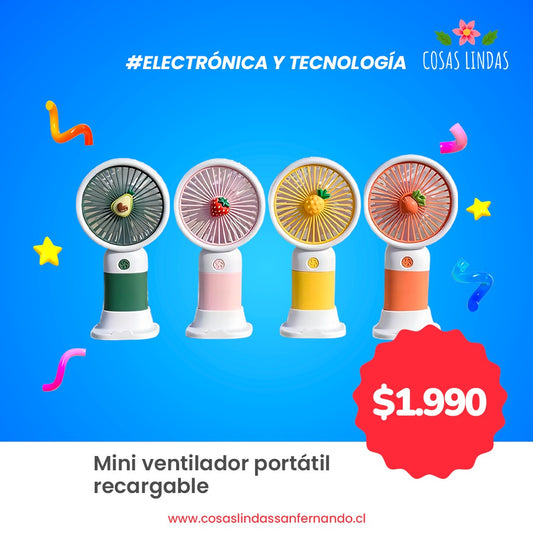 Mini Ventilador Portátil Recargable