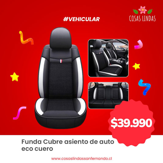 Funda Cubre Asiento de Auto Eco Cuero