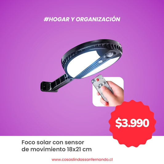 Foco Solar con Sensor de Movimiento 18 x 21 cm