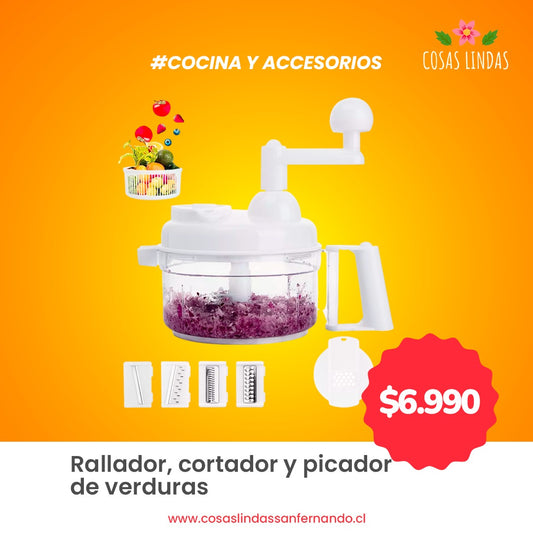 Rallador, Cortador y Picador de Verduras