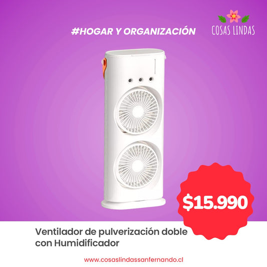 Ventilador de Pulverización Doble con Humidificador
