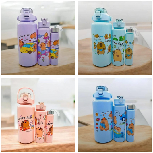 Set 3 Unidades de Botella Capibara