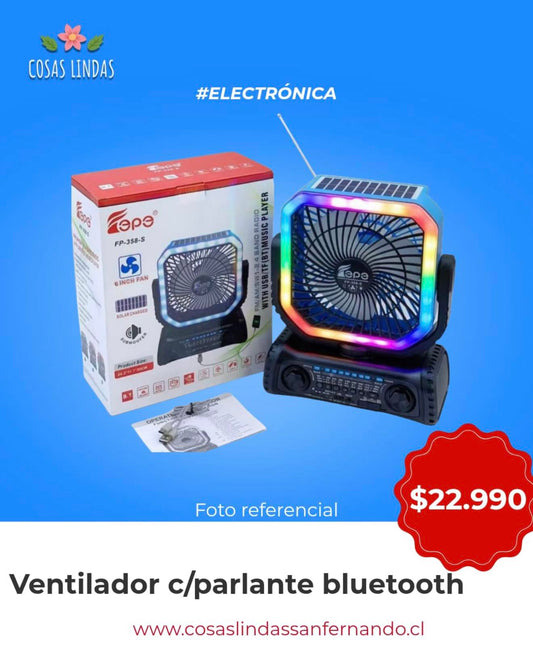 Ventilador con Parlante Bluetooth