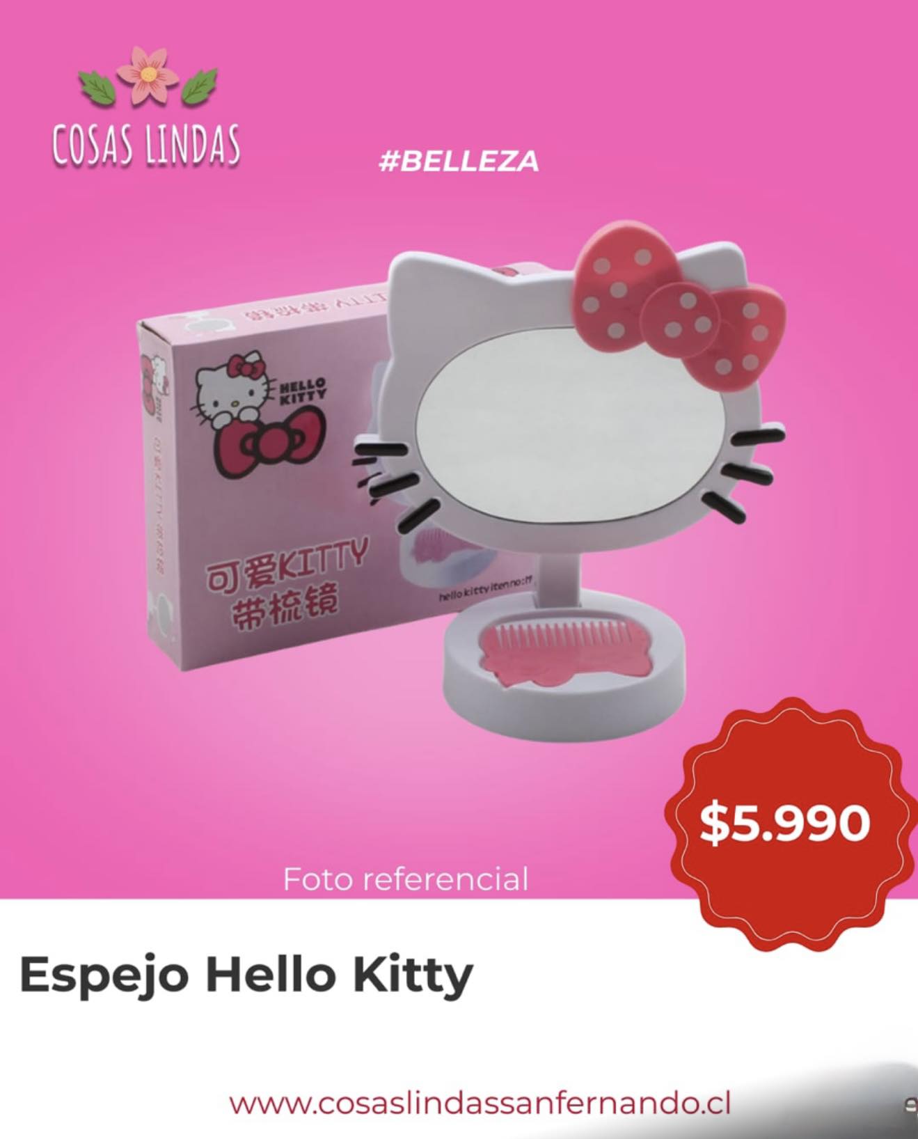 Espejo Hello Kitty