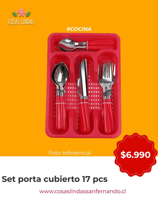 Set Porta Cubiertos 17 piezas