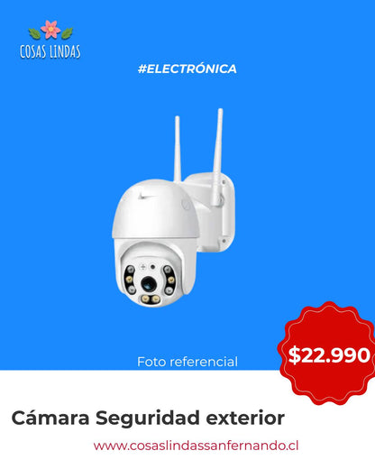 Cámara de Seguridad Exterior Inalámbrica con Visión Nocturna y Alerta Remota