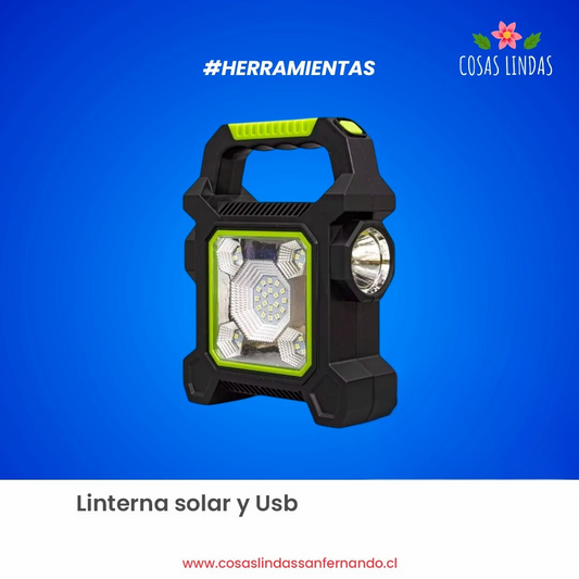 Linterna Solar y USB