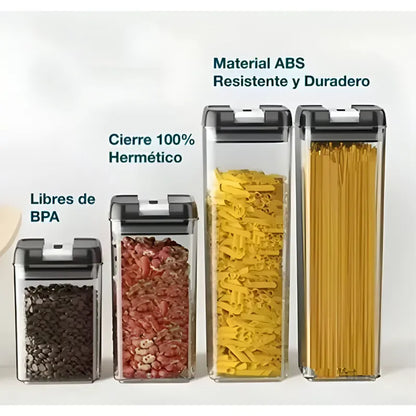 Set de 7 Contenedores Herméticos para Cocina
